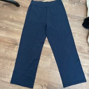 Nic & Zoe Vital Knit Wide-Leg Pull on Woven Pants Size S